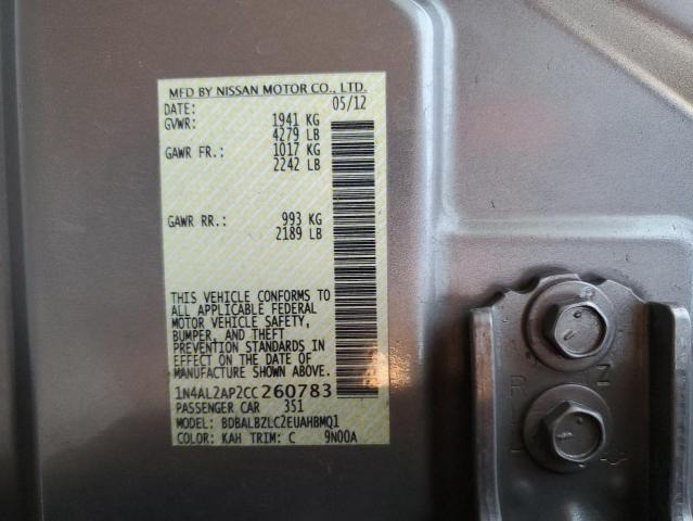 Photo 12 VIN: 1N4AL2AP2CC260783 - NISSAN ALTIMA BAS 