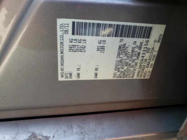 Photo 9 VIN: 1N4AL2AP2CN433156 - NISSAN ALTIMA BAS 