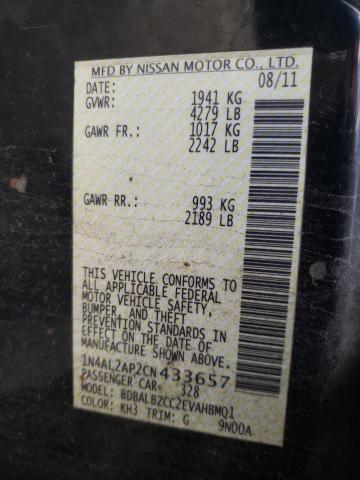 Photo 11 VIN: 1N4AL2AP2CN433657 - NISSAN ALTIMA BAS 