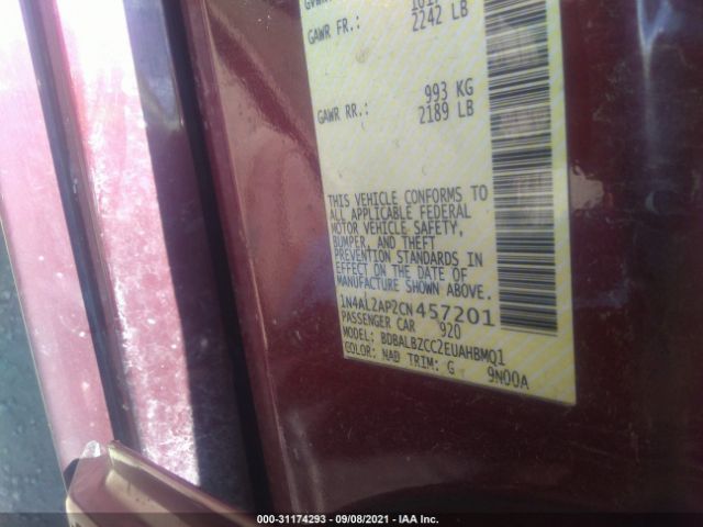 Photo 8 VIN: 1N4AL2AP2CN457201 - NISSAN ALTIMA 