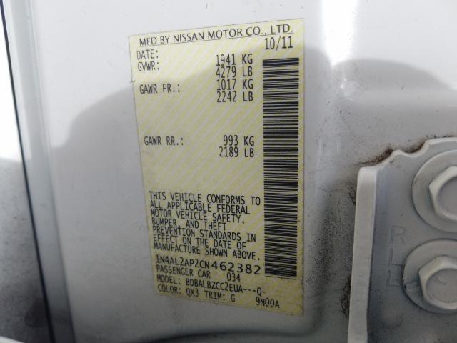 Photo 9 VIN: 1N4AL2AP2CN462382 - NISSAN ALTIMA BAS 