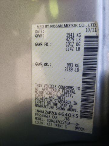 Photo 9 VIN: 1N4AL2AP2CN464035 - NISSAN ALTIMA BAS 