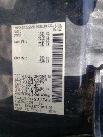 Photo 9 VIN: 1N4AL2AP2CN522743 - NISSAN ALTIMA BAS 