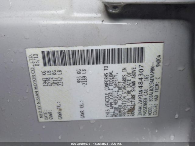 Photo 8 VIN: 1N4AL2AP3AN484307 - NISSAN ALTIMA 