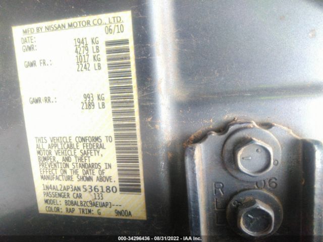 Photo 8 VIN: 1N4AL2AP3AN536180 - NISSAN ALTIMA 