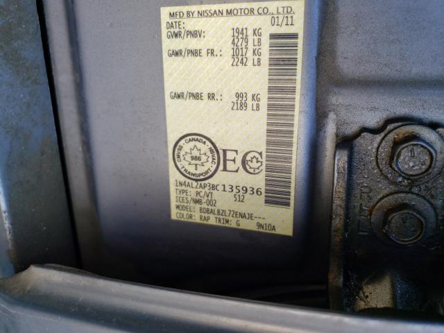 Photo 9 VIN: 1N4AL2AP3BC135936 - NISSAN ALTIMA BAS 