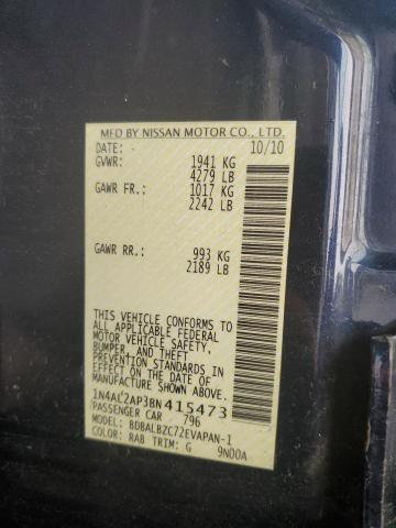 Photo 11 VIN: 1N4AL2AP3BN415473 - NISSAN ALTIMA BAS 