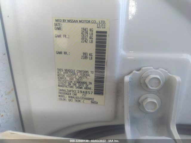 Photo 8 VIN: 1N4AL2AP3CC194857 - NISSAN ALTIMA 