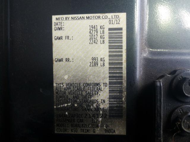 Photo 9 VIN: 1N4AL2AP3CC214122 - NISSAN ALTIMA BAS 