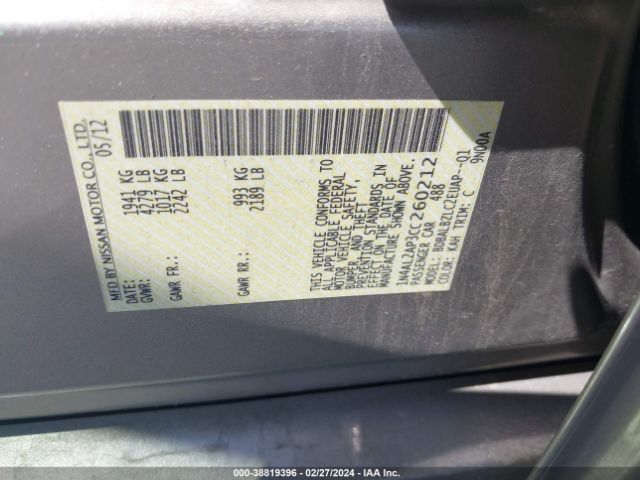 Photo 8 VIN: 1N4AL2AP3CC260212 - NISSAN ALTIMA 