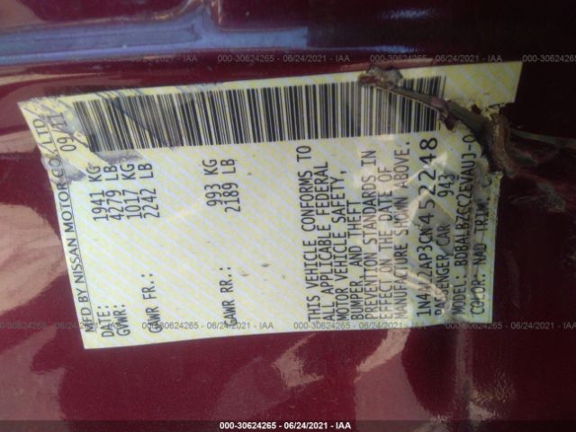 Photo 8 VIN: 1N4AL2AP3CN452248 - NISSAN ALTIMA 