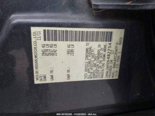 Photo 8 VIN: 1N4AL2AP3CN482754 - NISSAN ALTIMA 