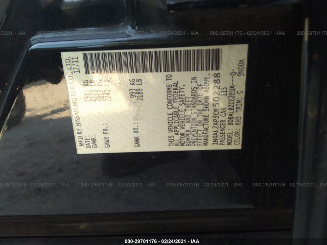 Photo 8 VIN: 1N4AL2AP3CN502288 - NISSAN ALTIMA 