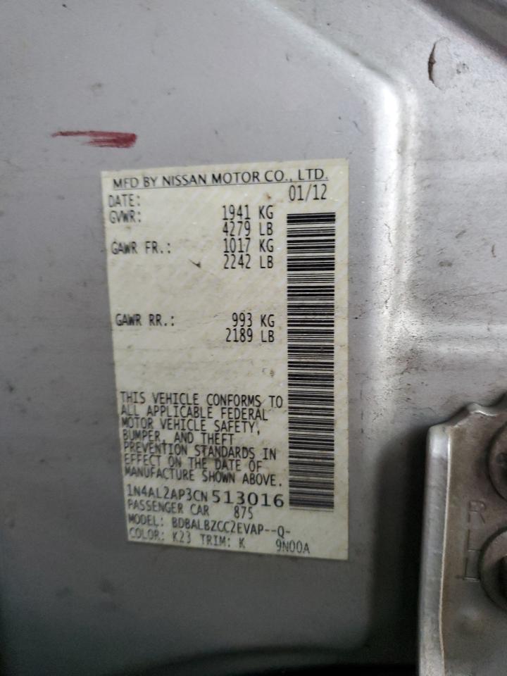 Photo 12 VIN: 1N4AL2AP3CN513016 - NISSAN ALTIMA 