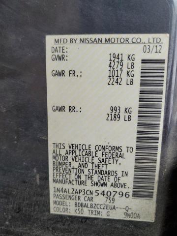 Photo 11 VIN: 1N4AL2AP3CN540796 - NISSAN ALTIMA 