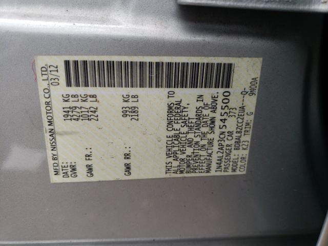 Photo 9 VIN: 1N4AL2AP3CN545500 - NISSAN ALTIMA BAS 