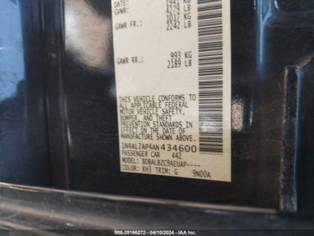 Photo 8 VIN: 1N4AL2AP4AN434600 - NISSAN ALTIMA 