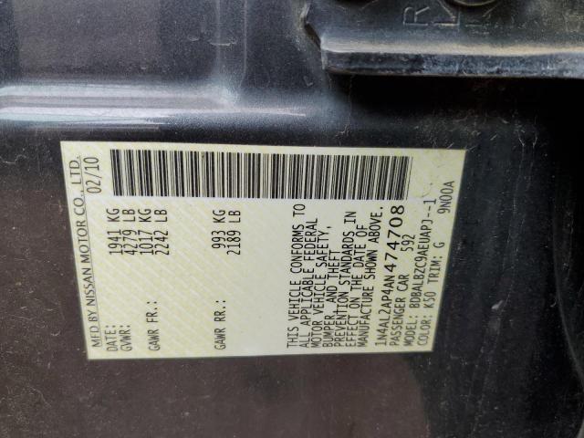 Photo 12 VIN: 1N4AL2AP4AN474708 - NISSAN ALTIMA 