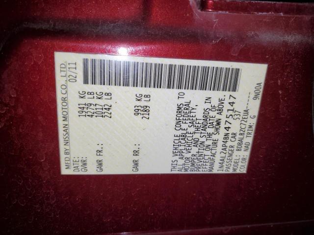 Photo 12 VIN: 1N4AL2AP4BN475147 - NISSAN ALTIMA BAS 