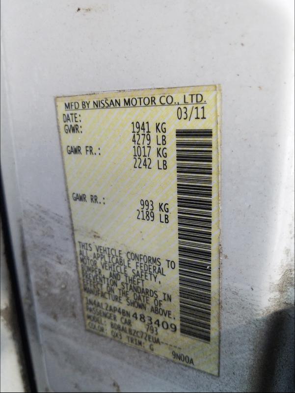 Photo 9 VIN: 1N4AL2AP4BN483409 - NISSAN ALTIMA BAS 