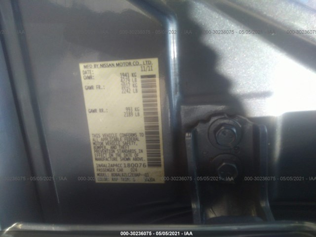 Photo 8 VIN: 1N4AL2AP4CC180076 - NISSAN ALTIMA 