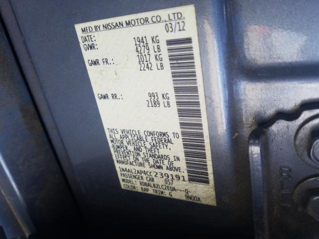 Photo 9 VIN: 1N4AL2AP4CC239191 - NISSAN ALTIMA BAS 