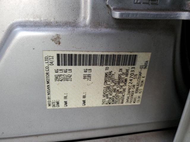 Photo 11 VIN: 1N4AL2AP4CC247033 - NISSAN ALTIMA BAS 