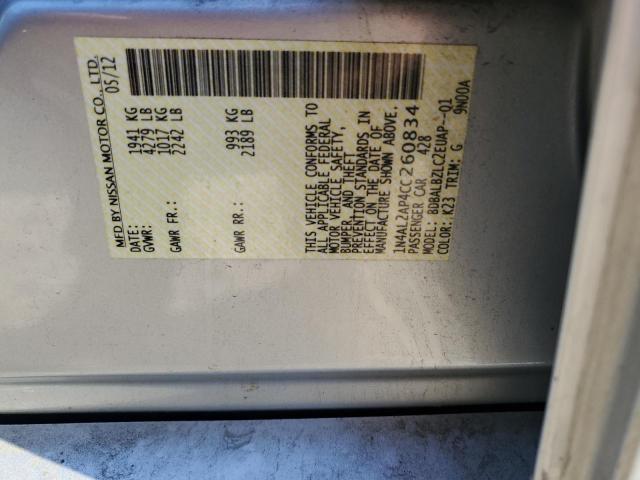 Photo 11 VIN: 1N4AL2AP4CC260834 - NISSAN ALTIMA BAS 