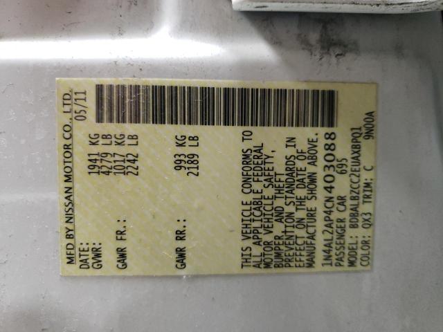 Photo 9 VIN: 1N4AL2AP4CN403088 - NISSAN ALTIMA BAS 