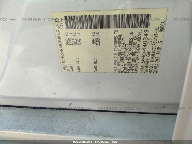 Photo 8 VIN: 1N4AL2AP4CN440349 - NISSAN ALTIMA 