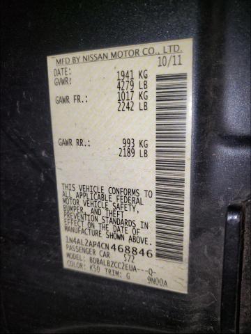 Photo 9 VIN: 1N4AL2AP4CN468846 - NISSAN ALTIMA BAS 