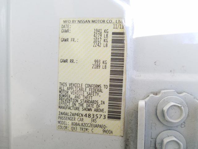 Photo 9 VIN: 1N4AL2AP4CN483573 - NISSAN ALTIMA BAS 