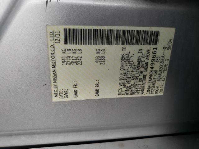 Photo 11 VIN: 1N4AL2AP4CN499661 - NISSAN ALTIMA BAS 