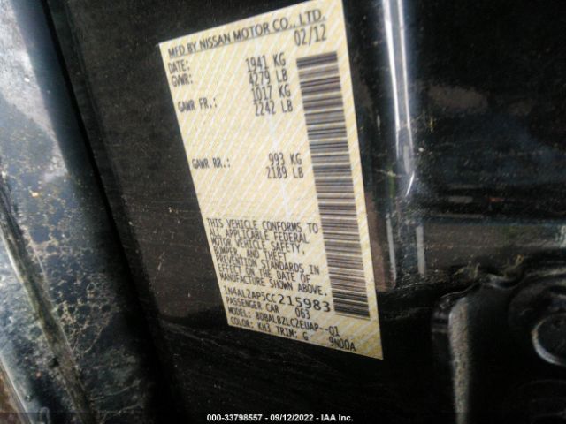 Photo 8 VIN: 1N4AL2AP5CC215983 - NISSAN ALTIMA 