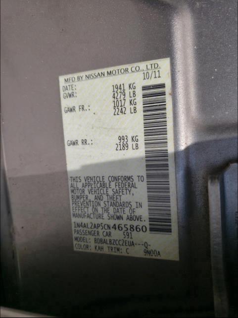 Photo 9 VIN: 1N4AL2AP5CN465860 - NISSAN ALTIMA BAS 