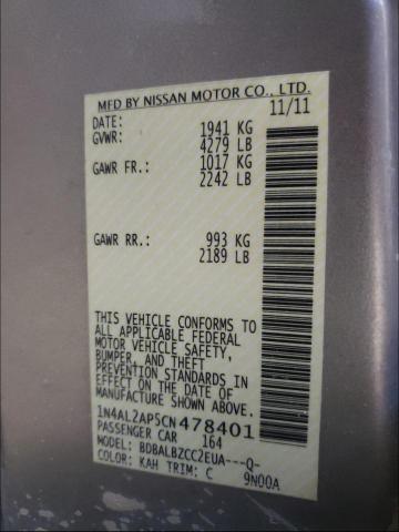 Photo 9 VIN: 1N4AL2AP5CN478401 - NISSAN ALTIMA BAS 