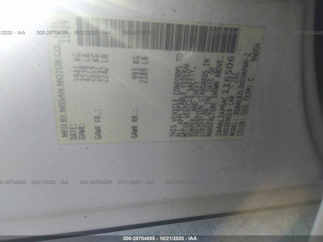 Photo 8 VIN: 1N4AL2AP6AC116506 - NISSAN ALTIMA 