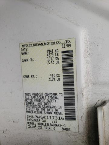 Photo 9 VIN: 1N4AL2AP6AC117316 - NISSAN ALTIMA BAS 