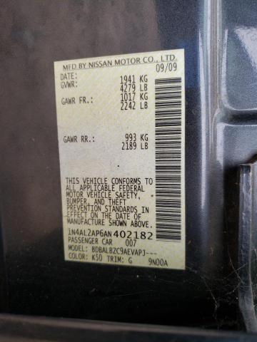 Photo 9 VIN: 1N4AL2AP6AN402182 - NISSAN ALTIMA BAS 