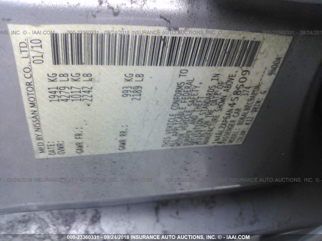 Photo 8 VIN: 1N4AL2AP6AN458509 - NISSAN ALTIMA 