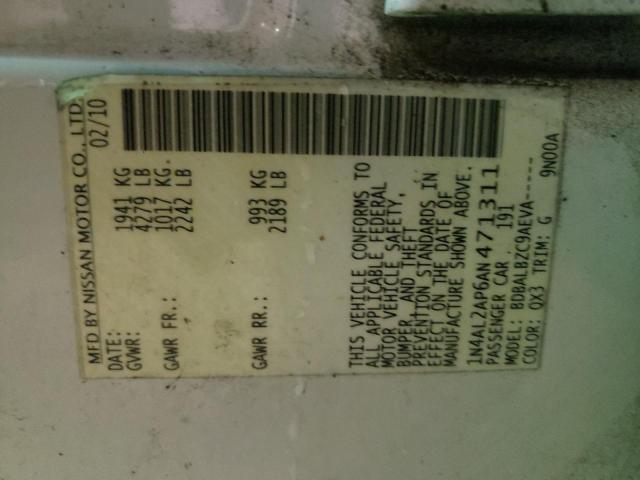 Photo 9 VIN: 1N4AL2AP6AN471311 - NISSAN ALTIMA BAS 