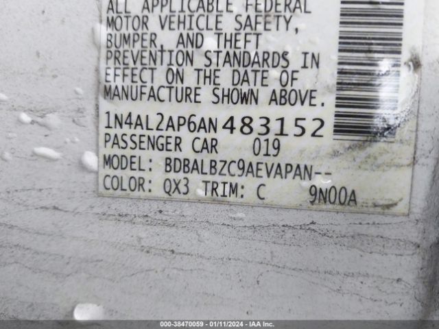 Photo 8 VIN: 1N4AL2AP6AN483152 - NISSAN ALTIMA 