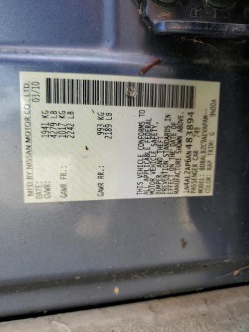 Photo 12 VIN: 1N4AL2AP6AN483894 - NISSAN ALTIMA BAS 