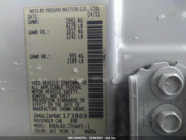 Photo 8 VIN: 1N4AL2AP6BC173869 - NISSAN ALTIMA 