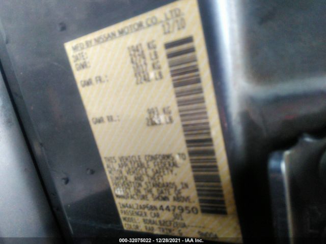 Photo 8 VIN: 1N4AL2AP6BN447950 - NISSAN ALTIMA 