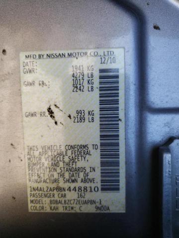 Photo 9 VIN: 1N4AL2AP6BN448810 - NISSAN ALTIMA BAS 