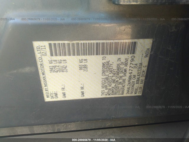 Photo 8 VIN: 1N4AL2AP6BN477790 - NISSAN ALTIMA 