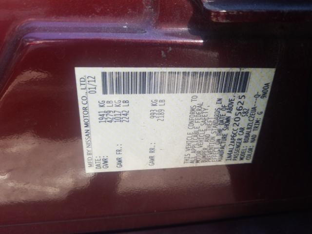 Photo 9 VIN: 1N4AL2AP6CC205625 - NISSAN ALTIMA BAS 