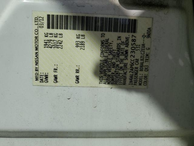 Photo 11 VIN: 1N4AL2AP6CC230587 - NISSAN ALTIMA 