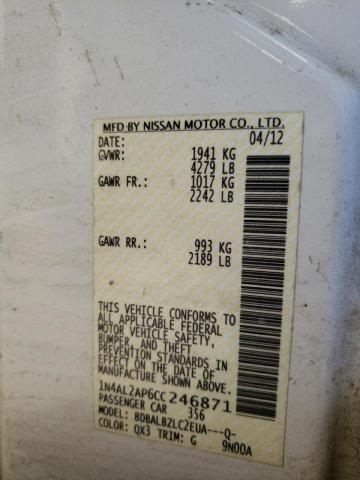 Photo 11 VIN: 1N4AL2AP6CC246871 - NISSAN ALTIMA BAS 